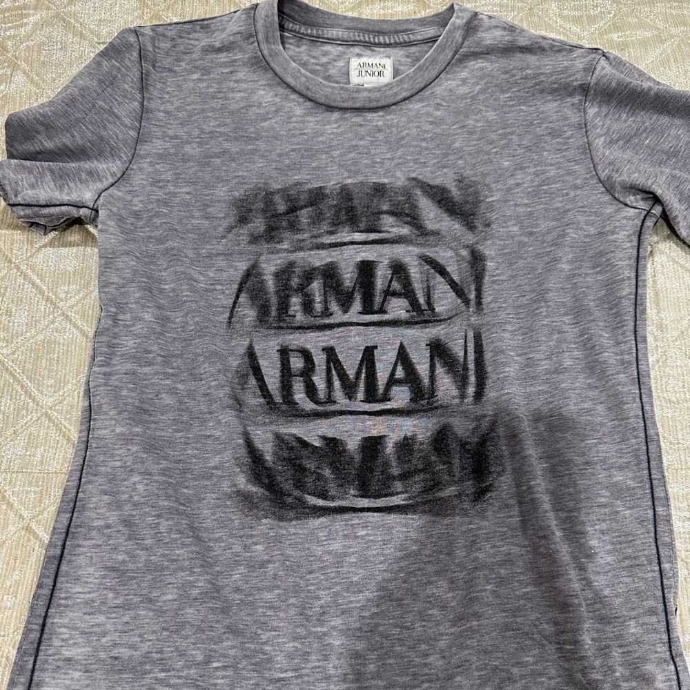 Armani Junior Boys Gray T-shirt